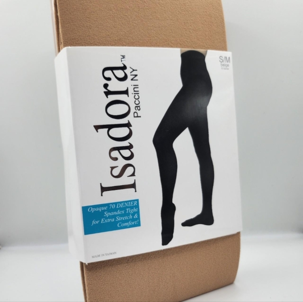 Isadora Paccini  Nude Beige Pantyhose Tights Stockings Small / Medium